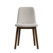 Front Facing View of The Aubrey Side Chair in Alesund Fabric and Walnut Wood Finish