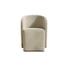 Front Facing View of The Aulus Dining Chair in Oat Fabric and Color