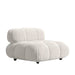 Anglede Side View of The Belia Armless Modular Sectional Piece With Pearl Fabric