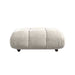 Front Facing View of The Belia Ottoman Modular Sectional Piece With Latte Fabric