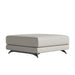 Angled Side View of The Berlin Ottoman in Trento Taupe Fabric