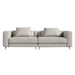 Front View of The Berlin Sofa in Taupe Color and Fabric