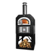 Chicago Brick Oven CBO-750 Wood Fired Pizza Oven With Stand Angled In Black With Open Door