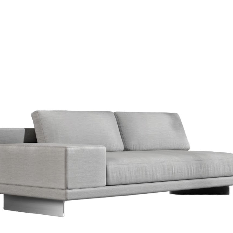 Angled Front Facing View of the Dresden Outdoor Armless Sofa With Armrest in Encino Color