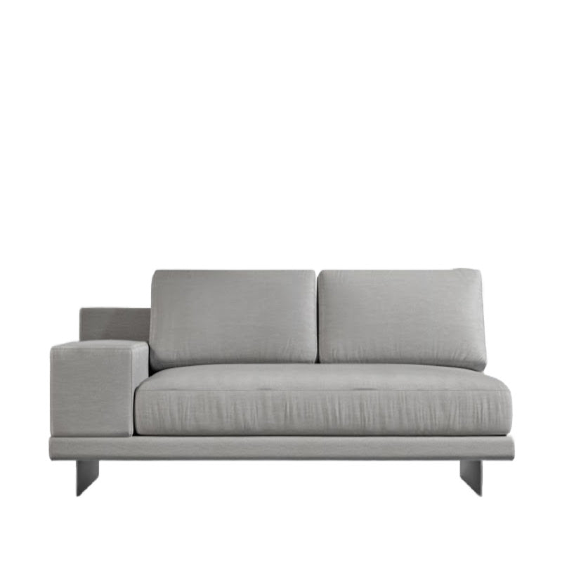 Front Facing View of the Dresden Outdoor Armless Sofa With Armrest in Encino Color