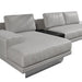 Angle View of the Dresden Outdoor Left Oriented Sectional Sofa In Encino Color With Black Pietra Ceramic Table