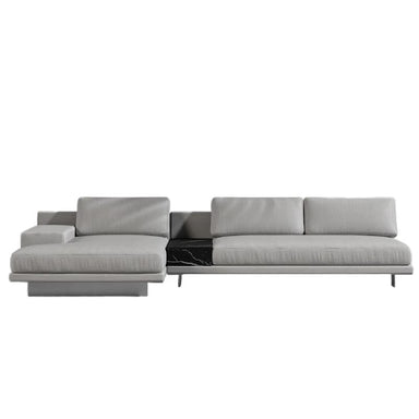 Front View of the Dresden Outdoor Left Oriented Sectional Sofa In Encino Color