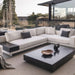 Dresden Outdoor Sectional Sofa In Palisades Color On A Patio