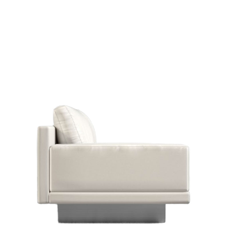 Side View of the Dresden Outdoor Armless Sofa With Armrest in Palisades Color