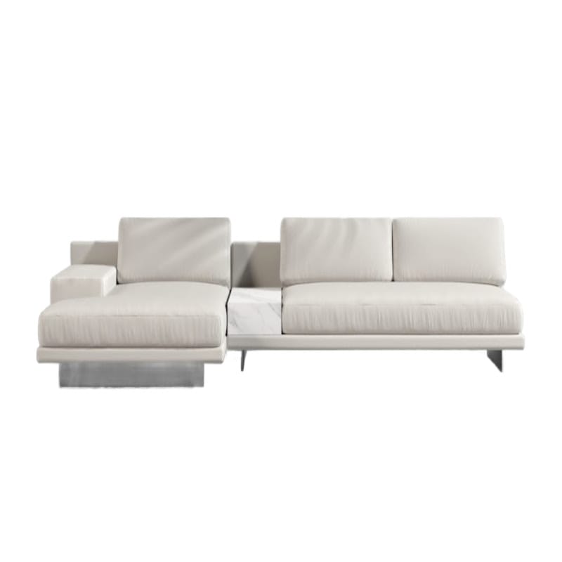 Front View of the Dresden Outdoor Left Oriented Sectional Sofa In Palisades Color