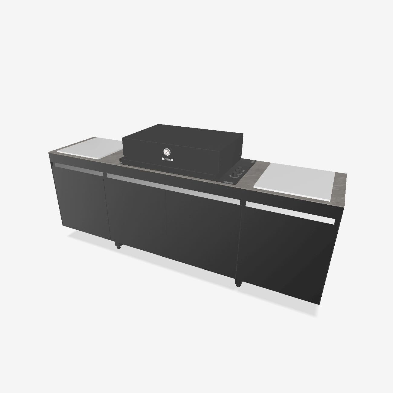 Fogher Agher Obsidian Outdoor Kitchen With Recessed Barbecue