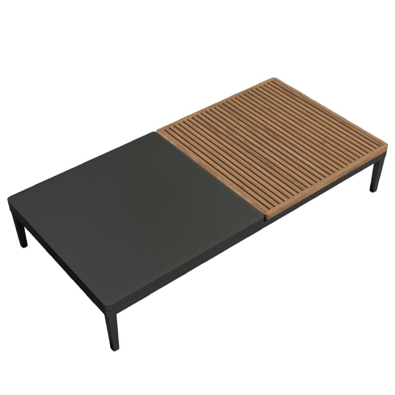 Angled Top View of the Francis Outdoor Rectangular Coffee Table