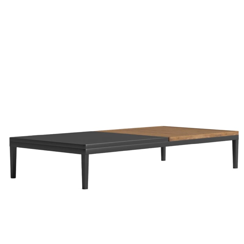 Angled View of the Francis Outdoor Rectangular Coffee Table