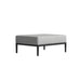 Angled View Of The Francis Outdoor Ottoman In Encino Color With Black Base