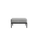 Side View Of The Francis Outdoor Ottoman In Encino Color With Black Base