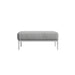 Front View Of The Francis Outdoor Ottoman In Encino Color With White Base