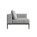 Side View of The Francis Outdoor Right Arm 2 Seater In Encino Color With Black Base