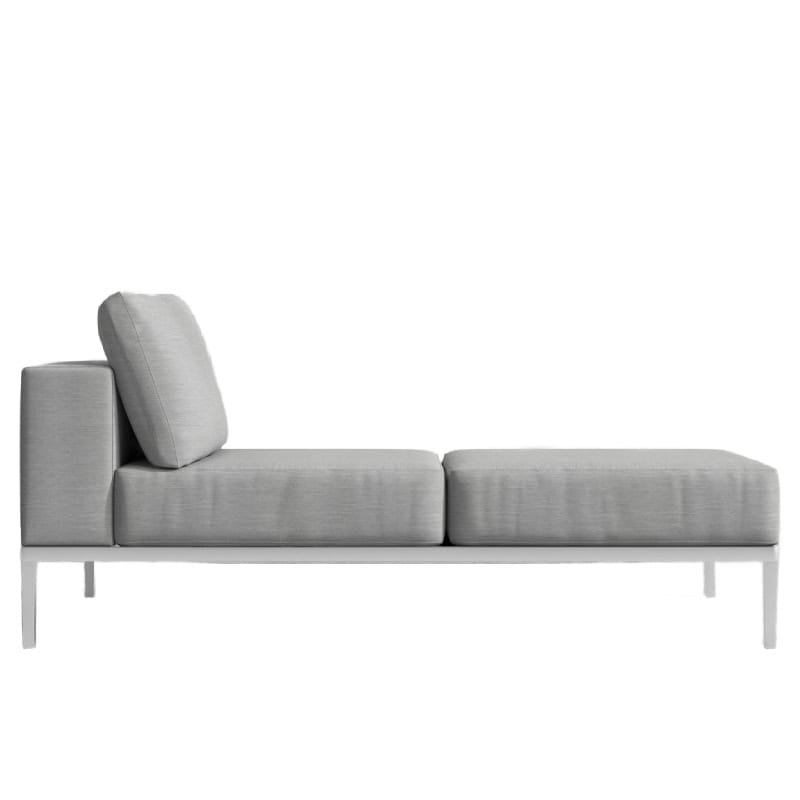 Side View of the Francis Outdoor Right Chaise In Encino Color With White Base