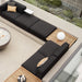 Bird's Eye View of the Francis Outdoor End Table Next to an Arya Sectional Couch