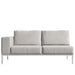 Front View of the Francis Outdoor Left Arm 2 Seater In Palisades Color With White Base