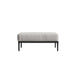 Front View Of The Francis Outdoor Ottoman In Palisades Color With Black Base