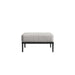 Side View Of The Francis Outdoor Ottoman In Palisades Color With Black Base