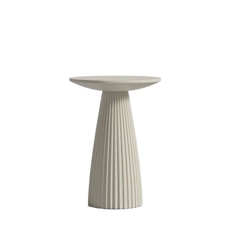 Front Facing View of The Gallus Side Table In Alabaster Concrete