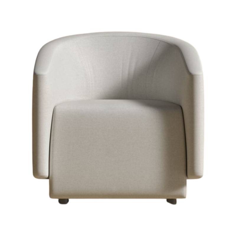 Front Facing View of The Hadrian Armchair in Alesund Fabric