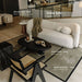 Wide Angle The Kara Coffee Table With Black Concrete Surface With a Diane Sofa and Javert Armchair