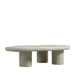 Angled Side View of The Kara Coffee Table With Alabaster Concrete Surface