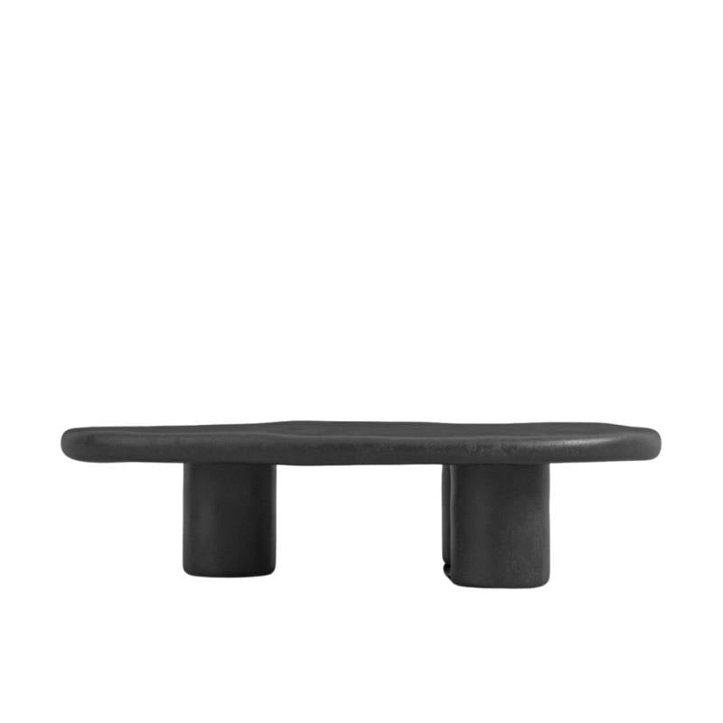 Front Facing View of The Kara Coffee Table With Black Concrete Surface