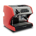 Angled Left View Of The La Spaziale Mini Vivaldi II Dual Boiler Red Home Espresso Machine