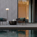 Leia Coffee Table With Black Pietra Ceramic Surface Outdoor In Between Two Chairs