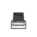 Front Facing View Of The Linnea Outdoor Lounger in Black