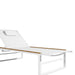 Close Up View Of The Linnea Outdoor Lounger in White