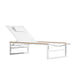 Angled View Of The Linnea Outdoor Lounger in White