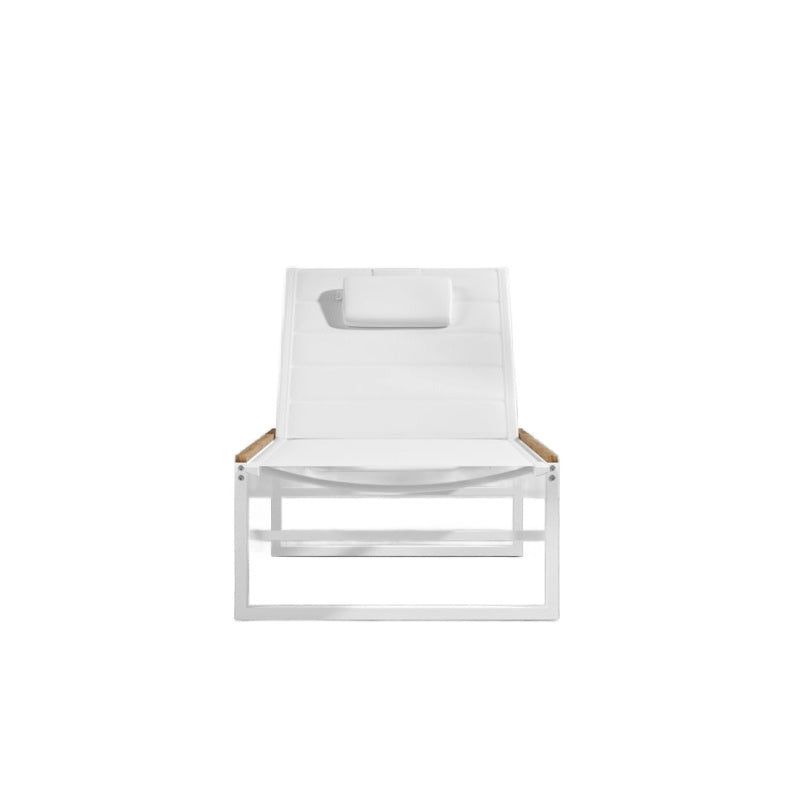 Front Facing View Of The Linnea Outdoor Lounger in White