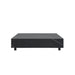 Front Facing View of The Liza Coffee Table Size 40x40 With Black Pietra Ceramic Surface 