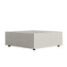 Angled View of The 40" x 40" Liza Coffee Table Grande in White Terrazzo Color