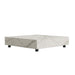 Angle View of The Liza Coffee Table Size 40x40 With White Calacatta Ceramic Surface