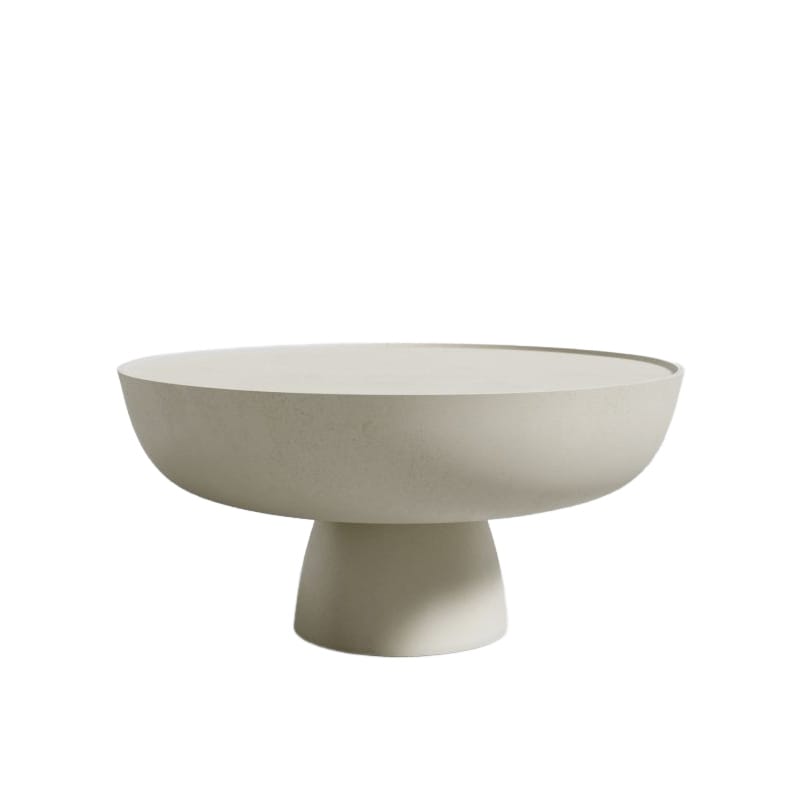 Side View of the Maria Coffee Table in Alabaster Concrete