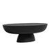 Angled View of the Maria Coffee Table in Black Concrete