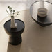 Top View of the Maria Coffee and Side Table Both in Black Concrete in a Living Room