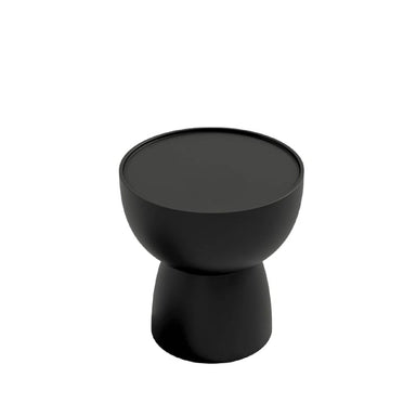 Angled Top View of The Maria Side Table in Black Concrete