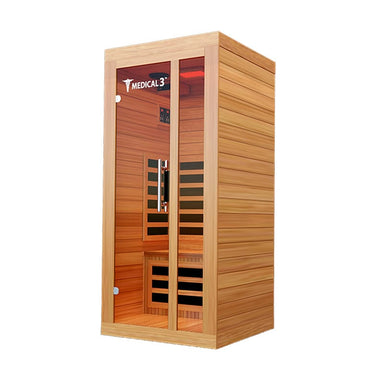 Angled Right Side view of the Medical 3 Infrared Sauna