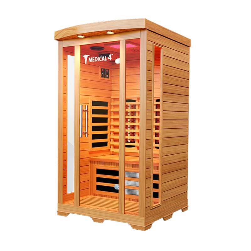 Right Angled View of the Medical Saunas Medical 4 Full Spectrum Infrared Indoor Dry Sauna