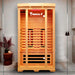 The Medical Saunas Medical 4 Full Spectrum Infrared Indoor Dry Sauna in Bathroom Glass Enclosure