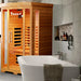 The Medical Saunas Medical 4 Full Spectrum Infrared Indoor Dry Sauna in a Bathroom Next To a Tub