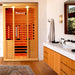 The Medical Saunas Medical 5 Full Spectrum Infrared Sauna Next To Vanity