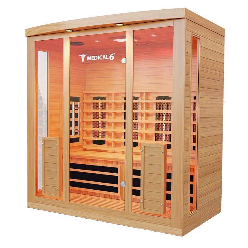 Right Angled Facing View Of The Medical Saunas Medical 6 Full Spectrum Infrared Sauna